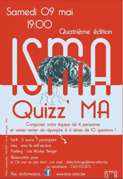 Quizz’ma à Arlon – ISMA