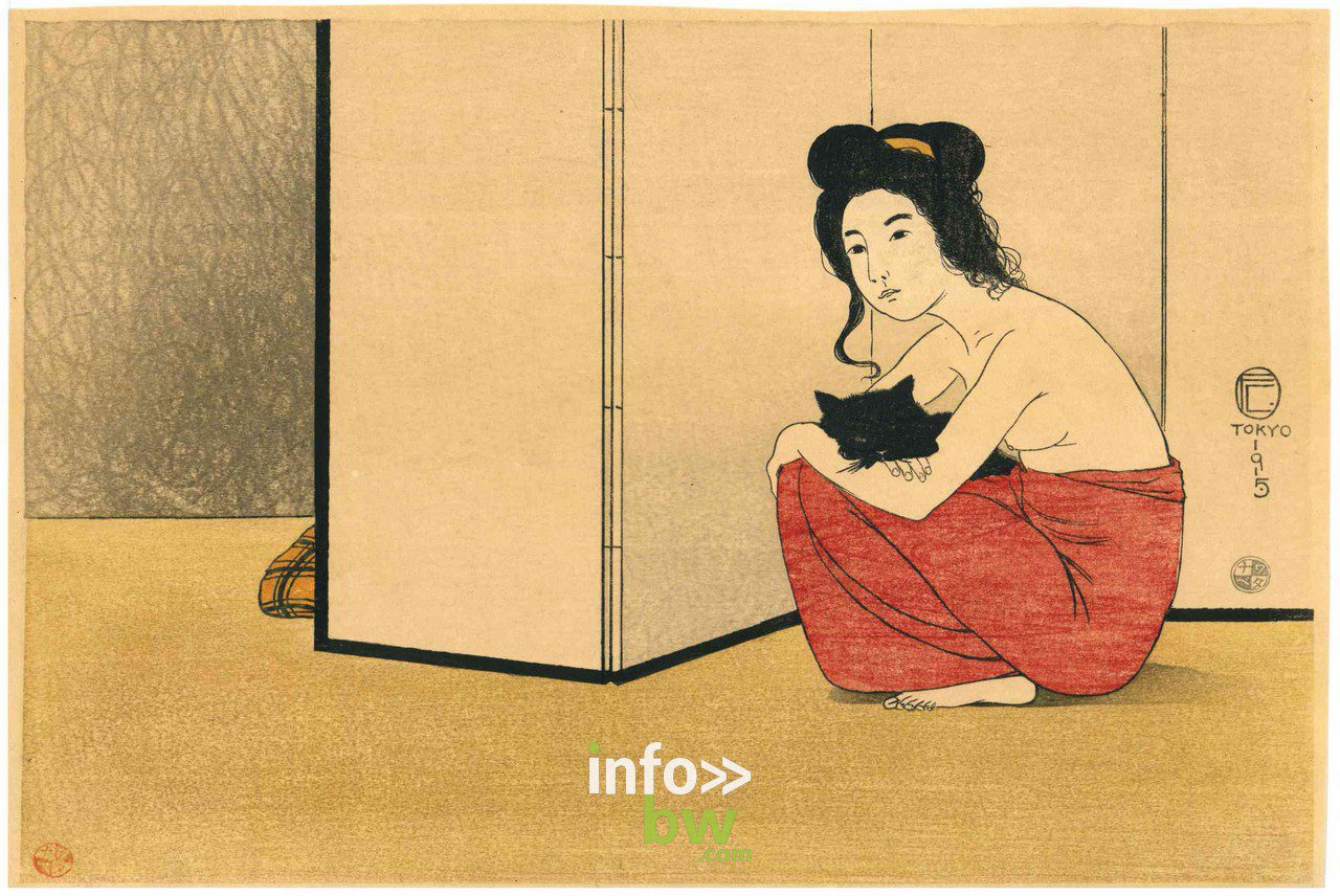 2 Estampes Japonaises/19ème/Geisha/thé/Art/Tradition/Histoire/Tokyo/Japon/ART  - Helia Beer Co