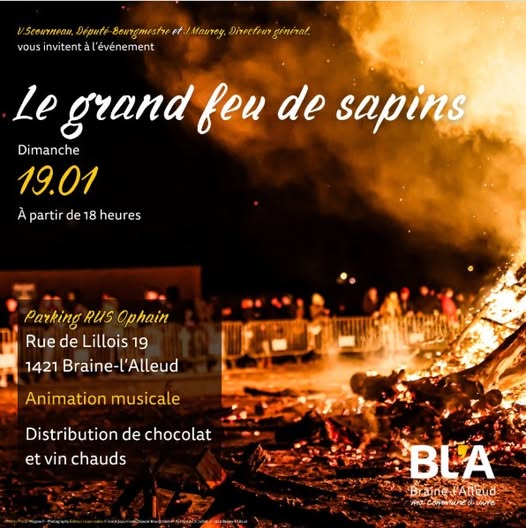 Le Grand Feu de Sapins 2025 : Une Soirée Inoubliable à Ophain (Braine-l’Alleud)